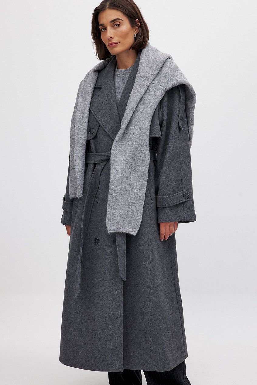MAXINE | MANTEAU LONG OVERSIZE DOUBLE BOUTONNAGE EN LAINE